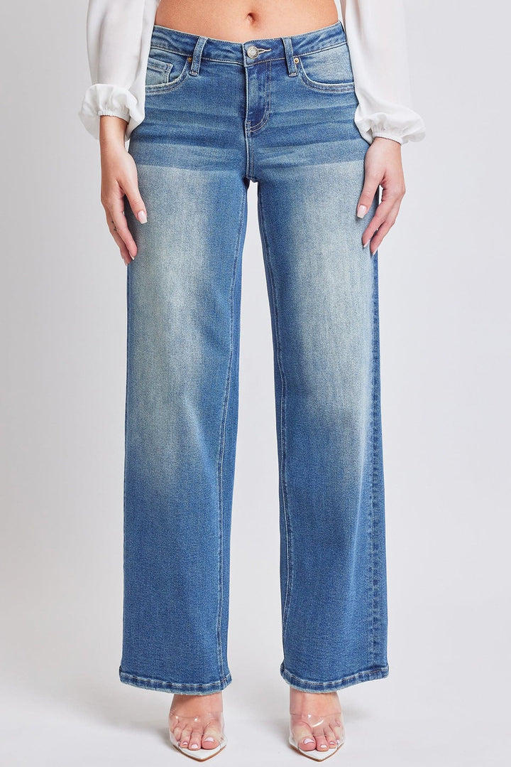 Women's Luxe Mid Rise Wide Leg Jeans
