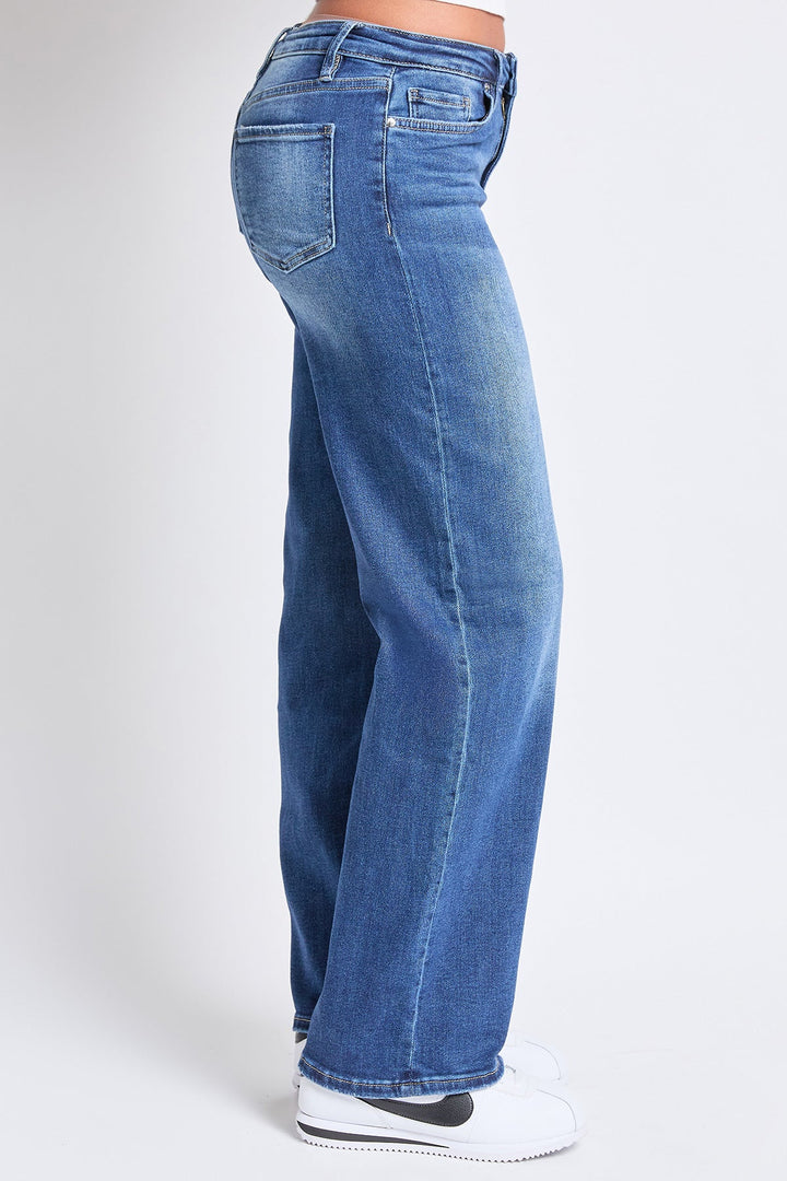 Women's Luxe Mid Rise Wide Leg Jeans
