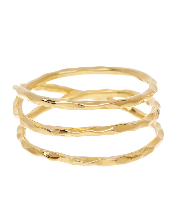 Sterling Silver Textured Multi Band Ring