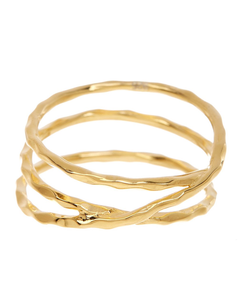 Sterling Silver Textured Multi Band Ring