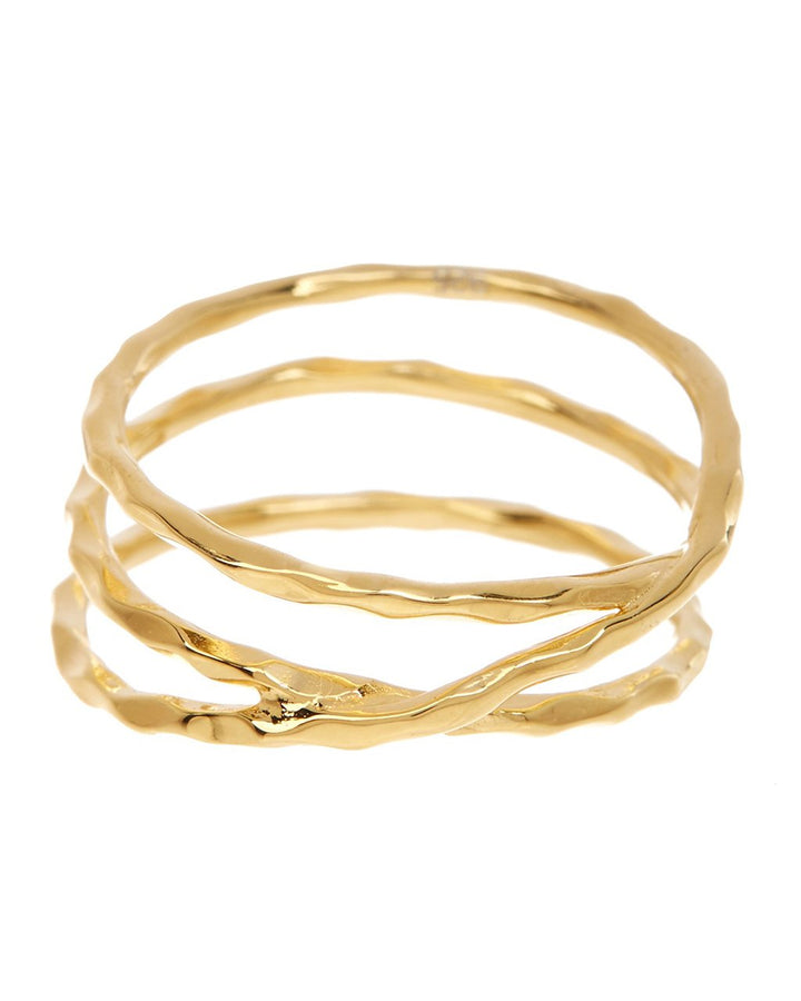 Sterling Silver Textured Multi Band Ring