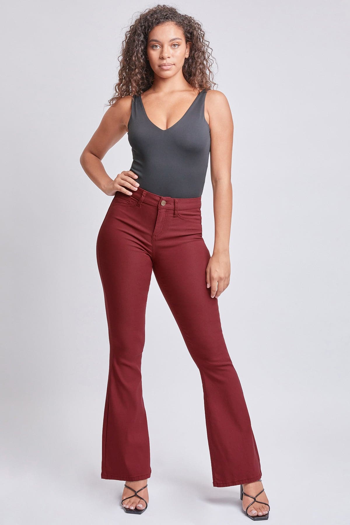 Women's Hyperstretch Flare Pants, Dark Rose