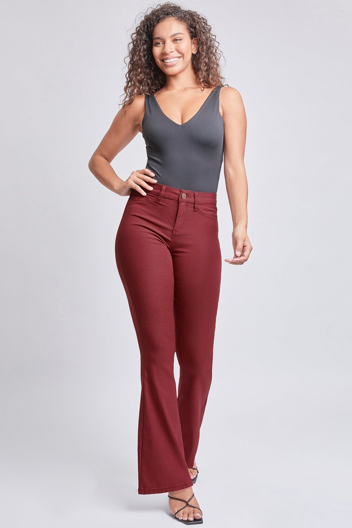 Women's Hyperstretch Flare Pants, Dark Rose