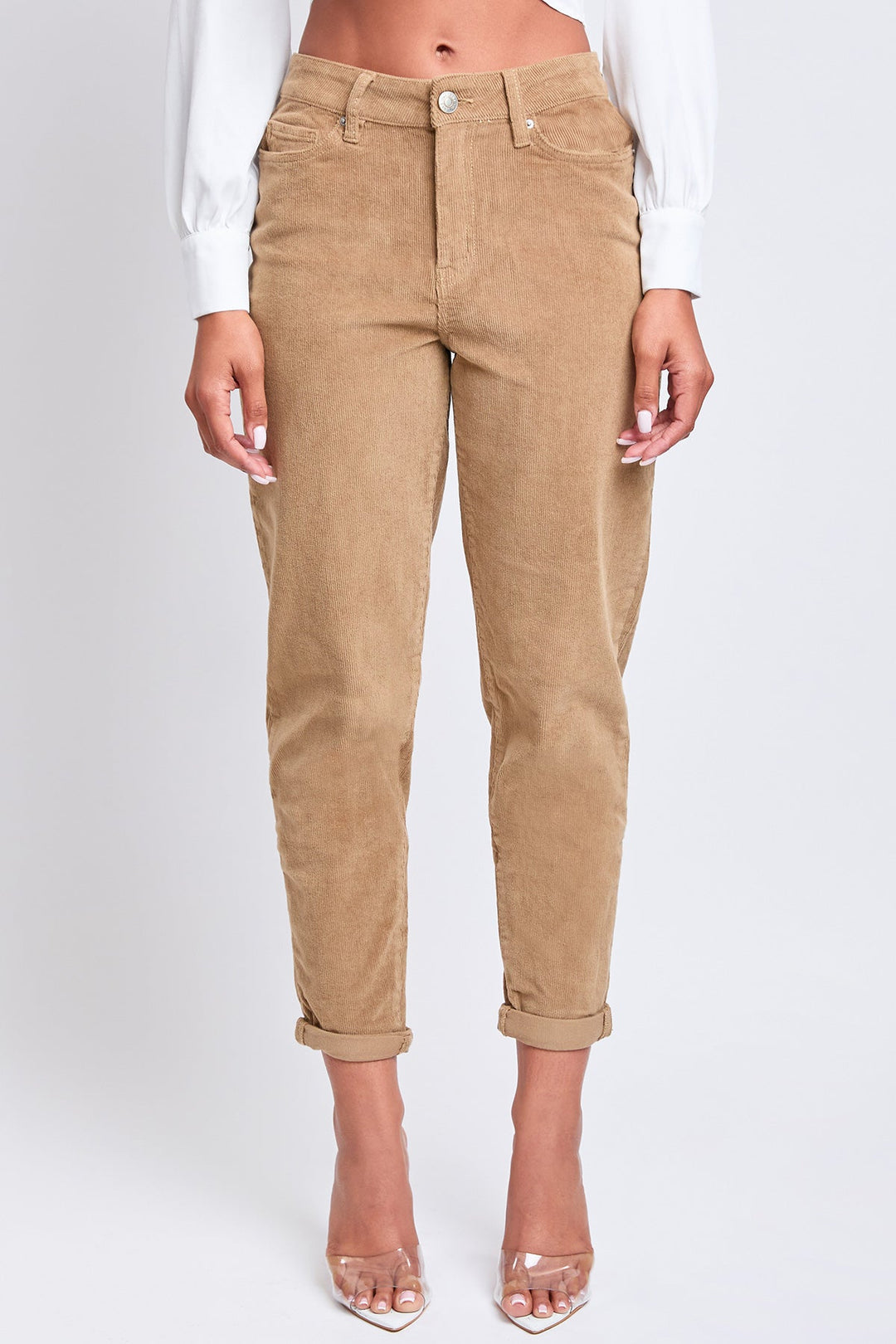 Women's Corduroy Mom Fit Pants