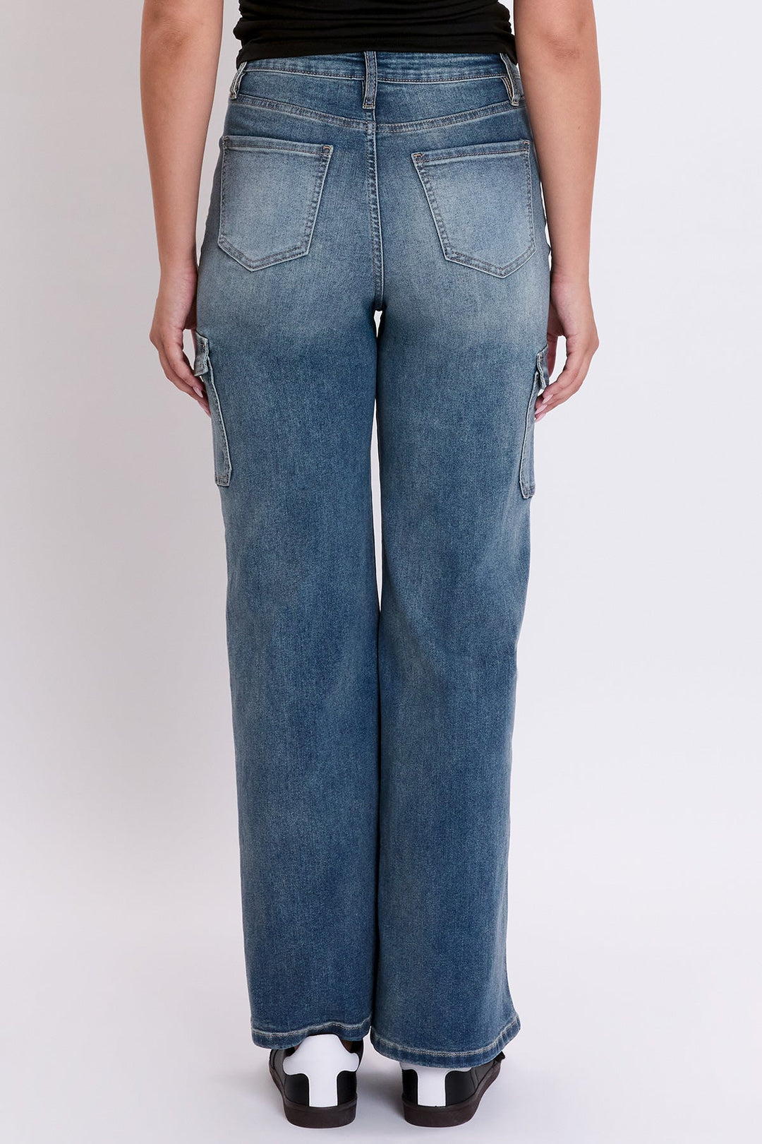 Women's Skater Cargo Wide Leg Jeans Denim
