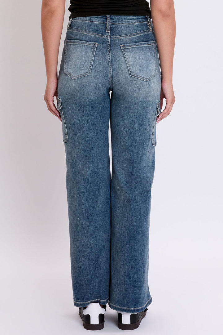 Women's Skater Cargo Wide Leg Jeans Denim
