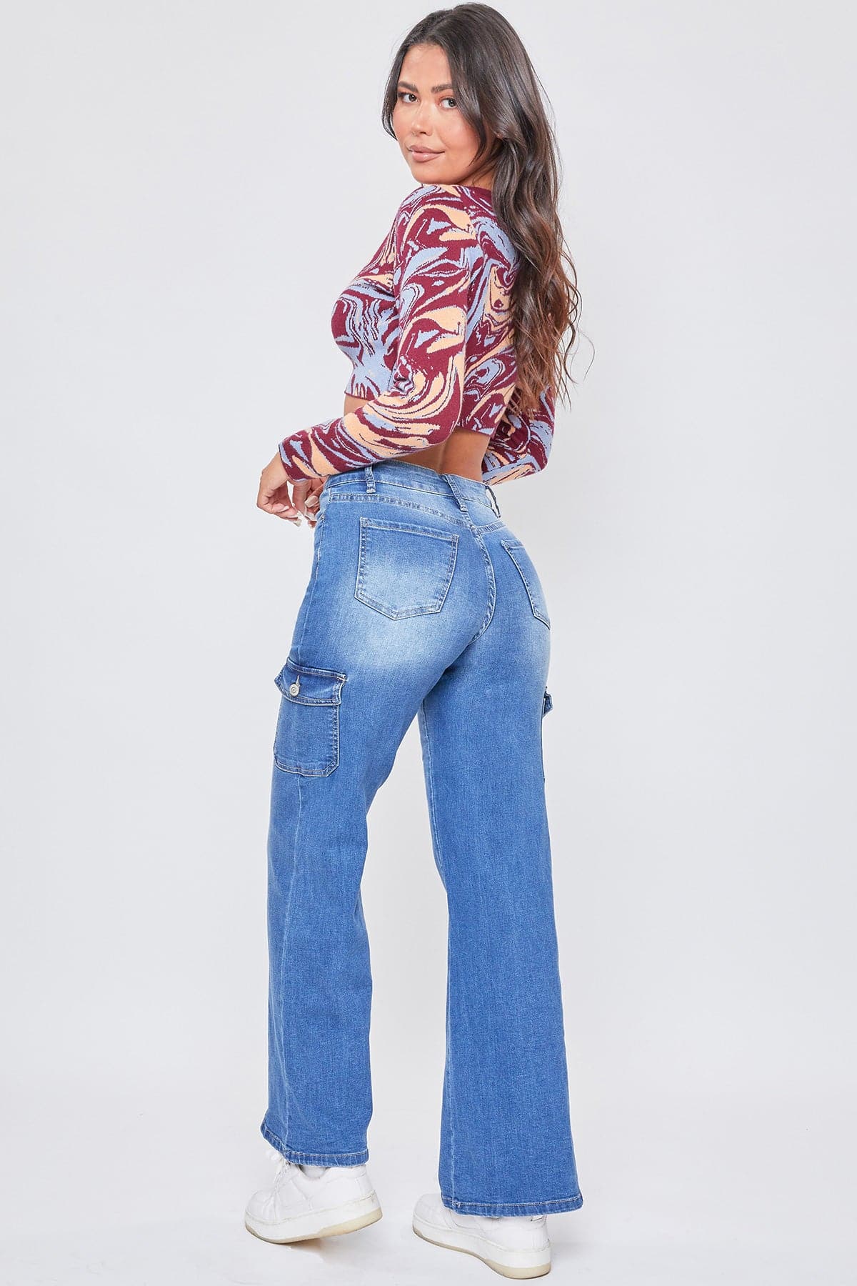 Women's Skater Cargo Wide Leg Jeans