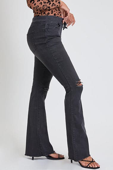 Women's Flare Raw Hem Jogger Jeans