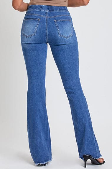 Women's Flare Raw Hem Jogger Jeans