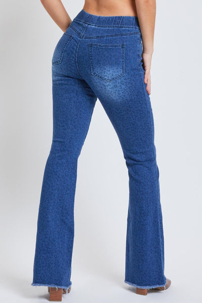 Women's Flare Raw Hem Jogger Jeans