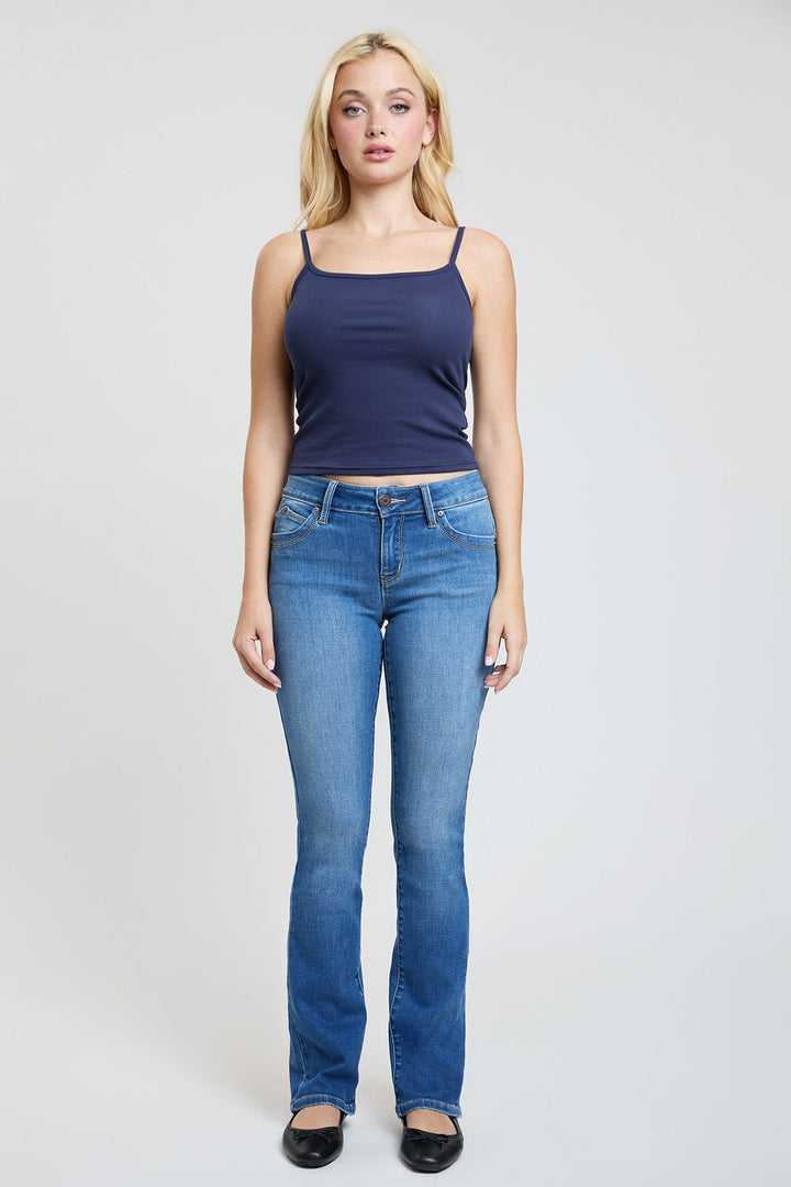 Women's Luxe Mid Rise WannaBettaButt Bootcut Jeans