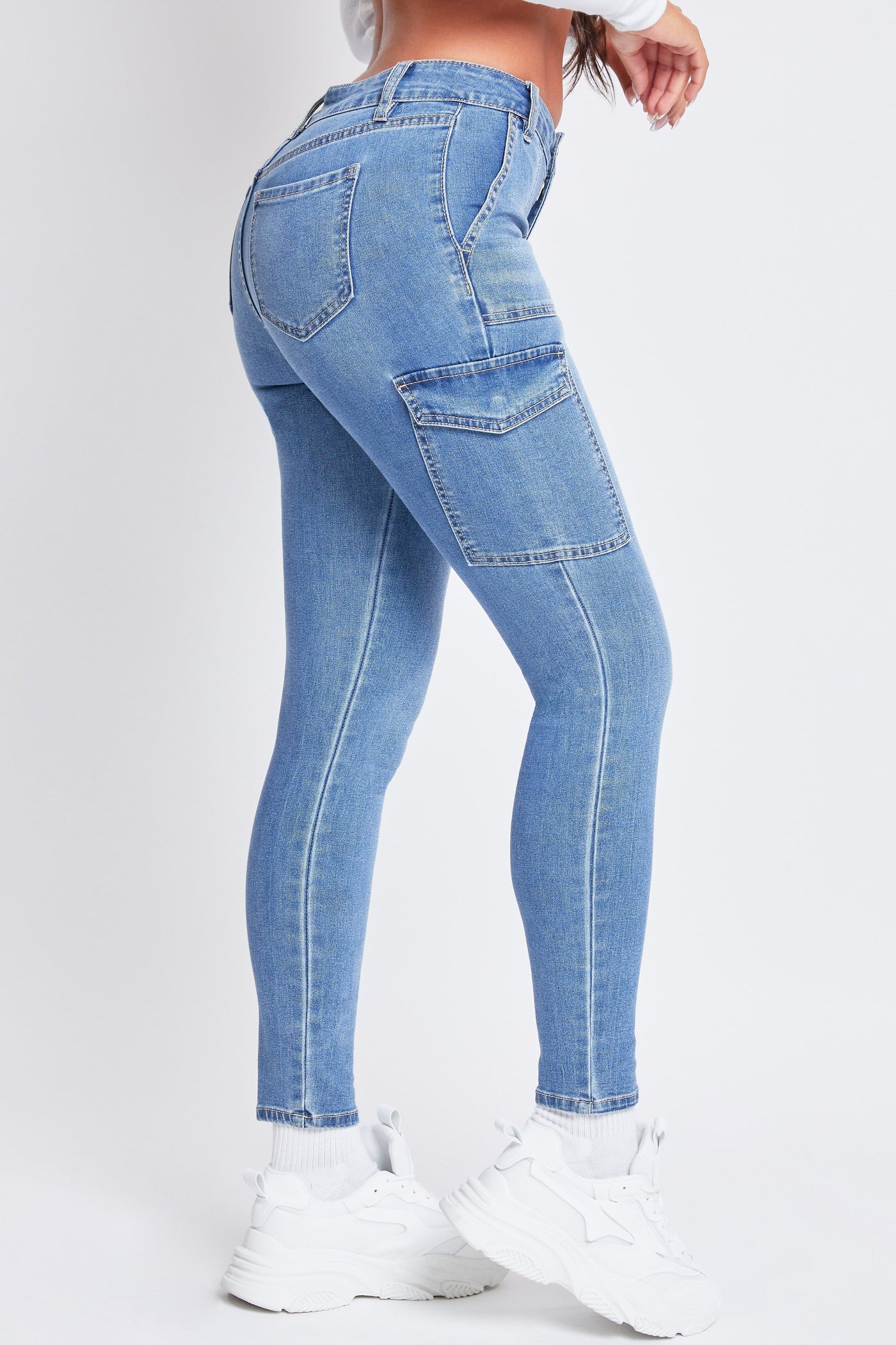 Women's High Rise Skinny Cargo Jeans