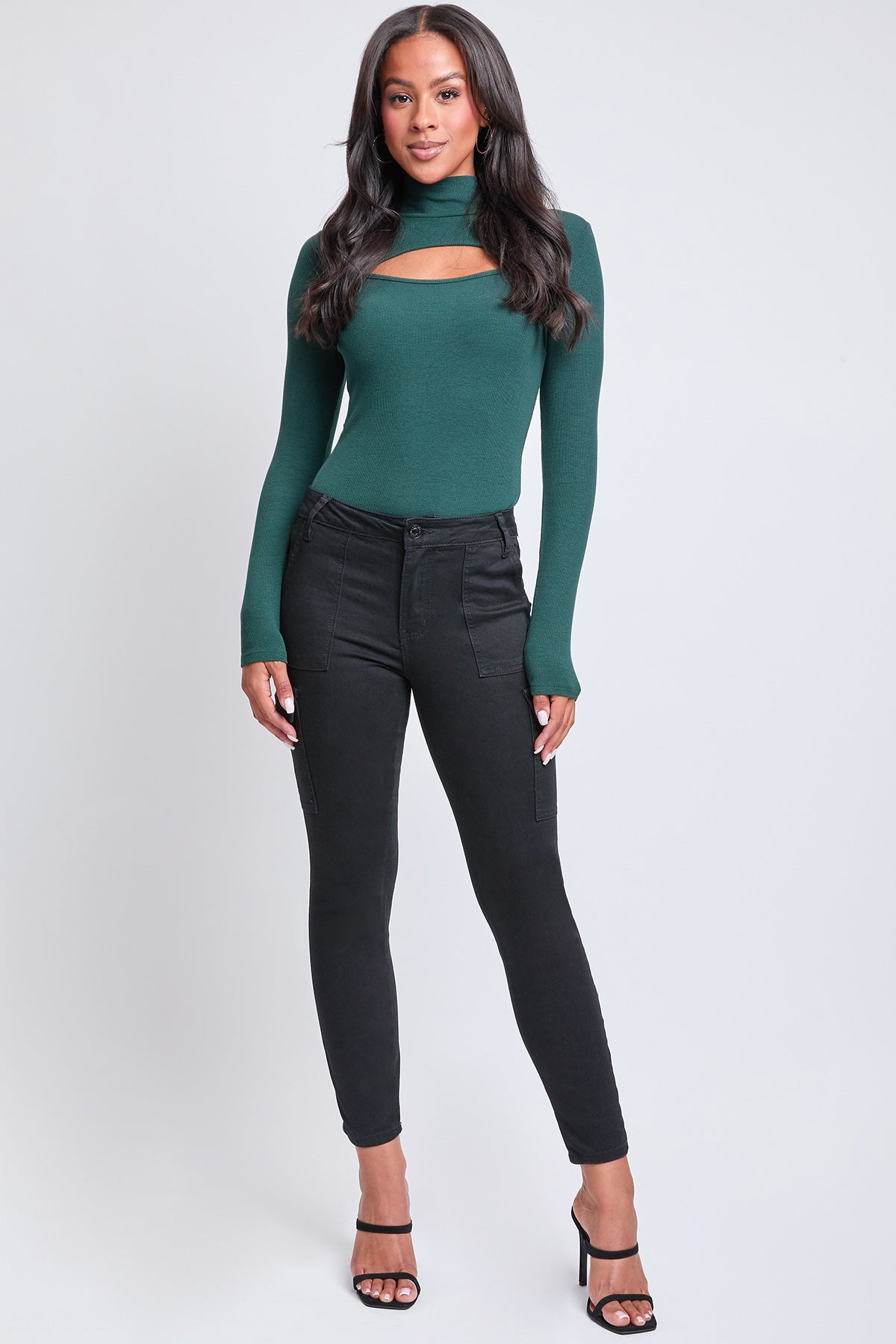 Women's High Rise Skinny Cargo Jeans