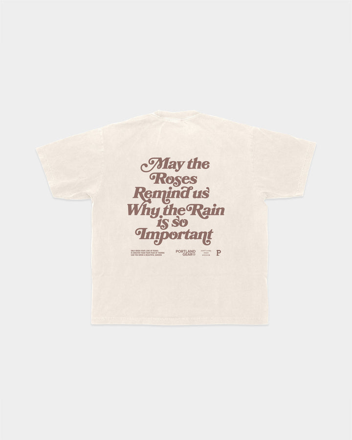 All-American Slogan Tee - Cream