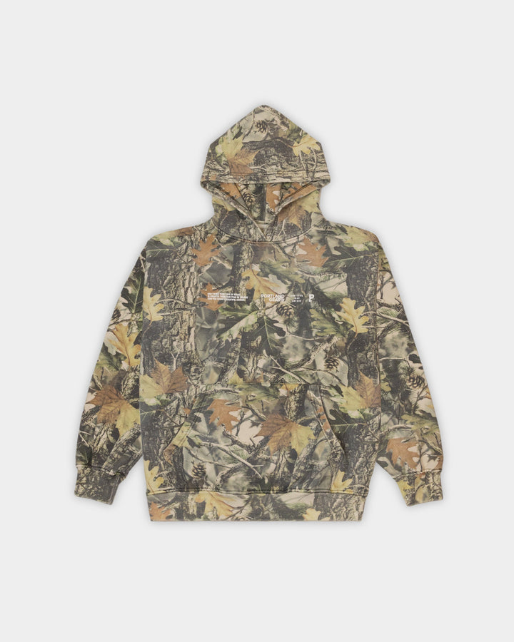 Sueded Slogan Hoodie - Camo