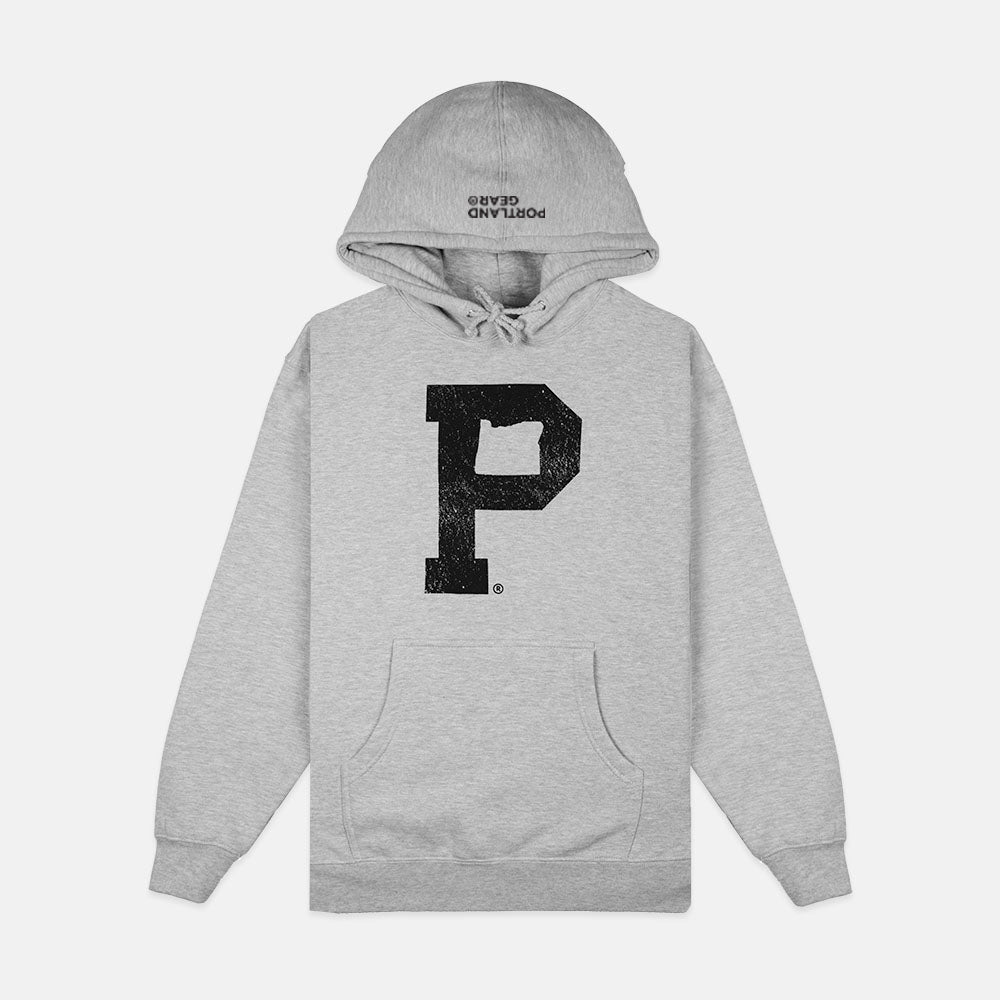 Soft-Blend "P" Hoodie - Grey