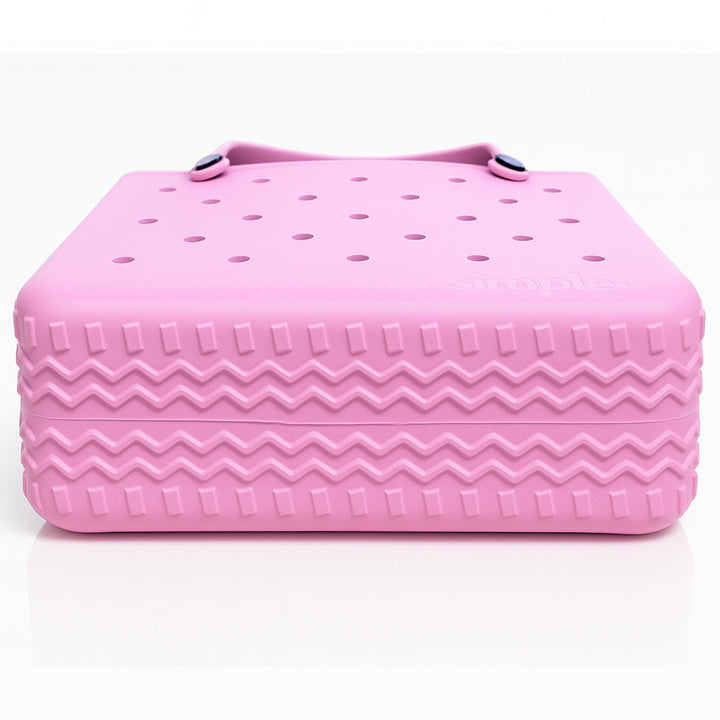 Everyday Medium EVA Tote – Blowing Bubbles | Waterproof, Lightweight, Baby Pink All-Purpose Bag