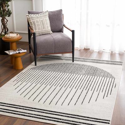 Angus Black&White Geometric Area Rug