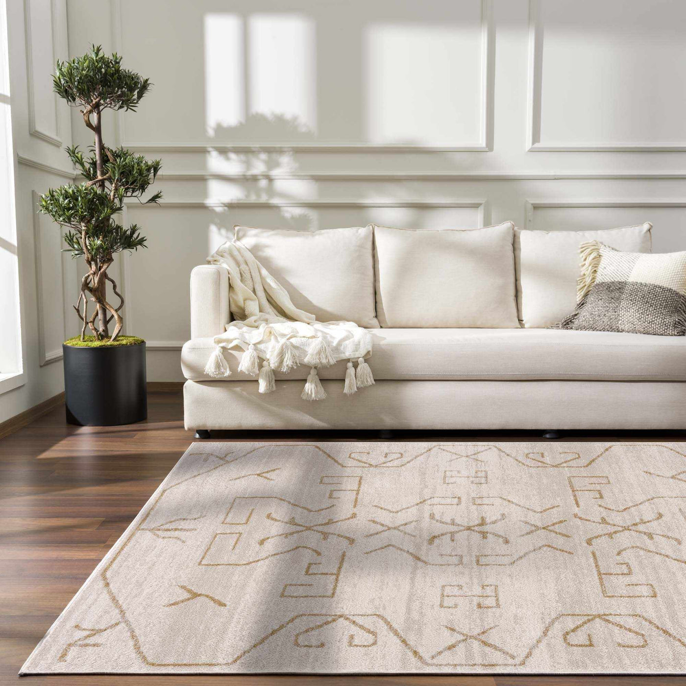 Azzan Gold Tribal Area Rug - Limited Edition