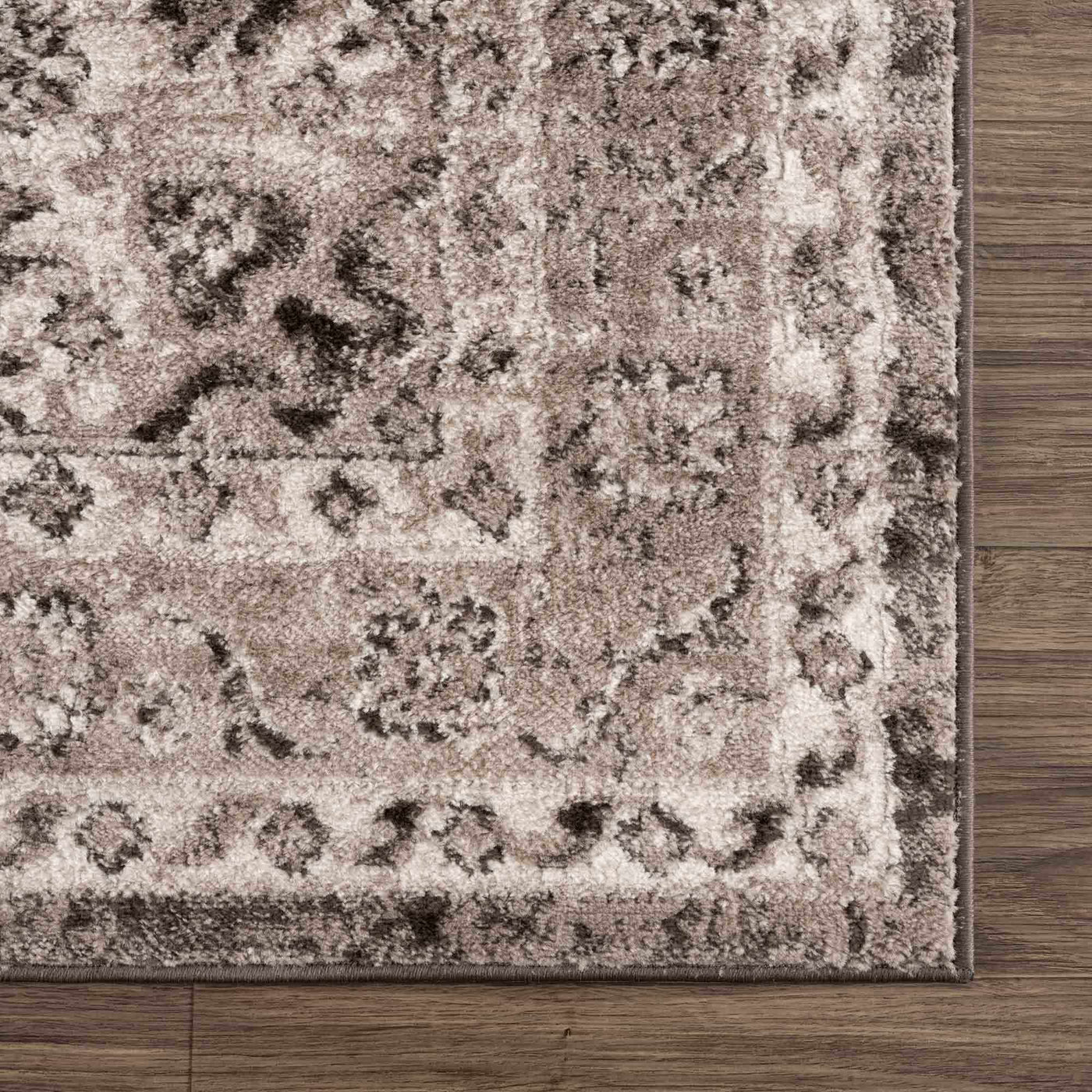 Albie Charcoal & Beige Area Rug - Clearance