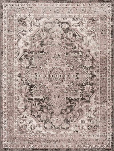 Albie Charcoal & Beige Area Rug - Clearance