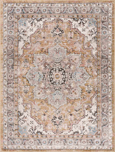 Albie Gold & Beige Area Rug - Clearance