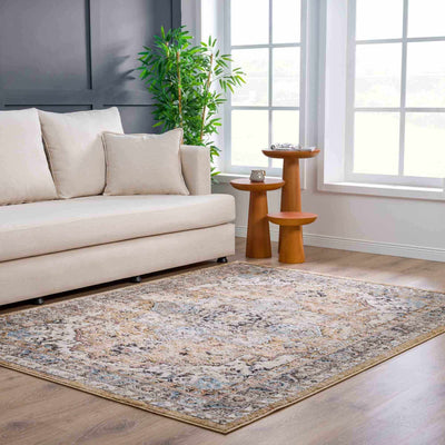 Albie Gold & Beige Area Rug - Clearance