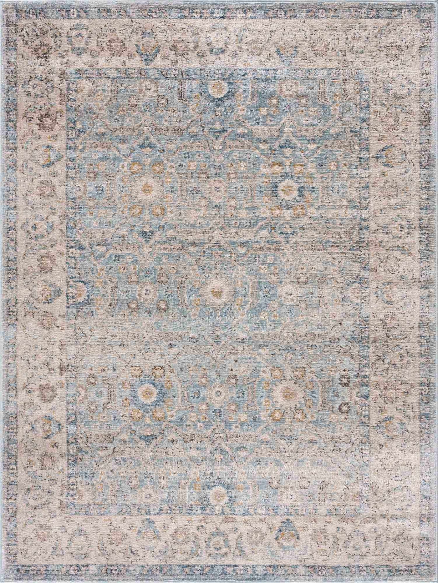 Anana Silver Blue & Beige Area Rug - Clearance