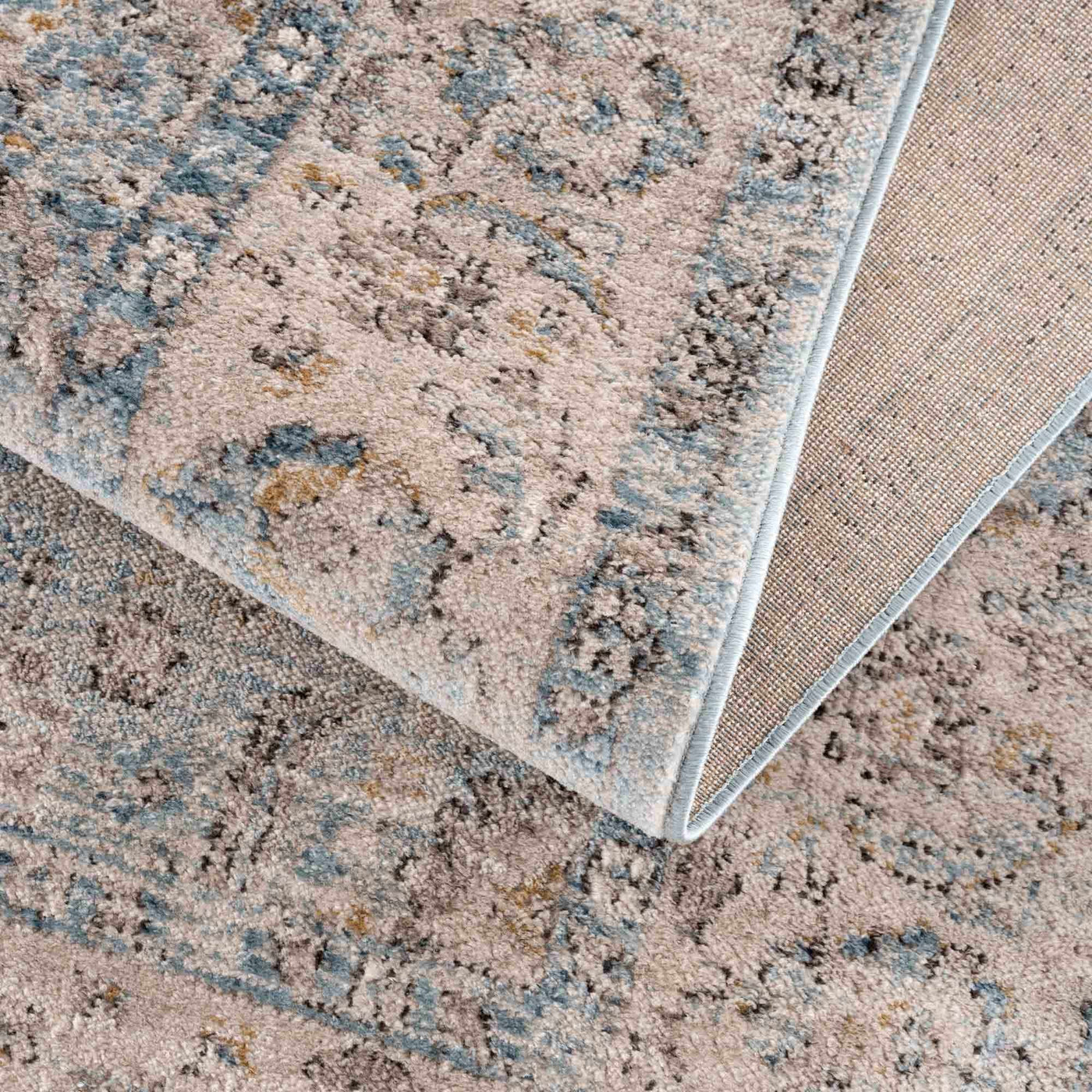 Anana Silver Blue & Beige Area Rug - Clearance