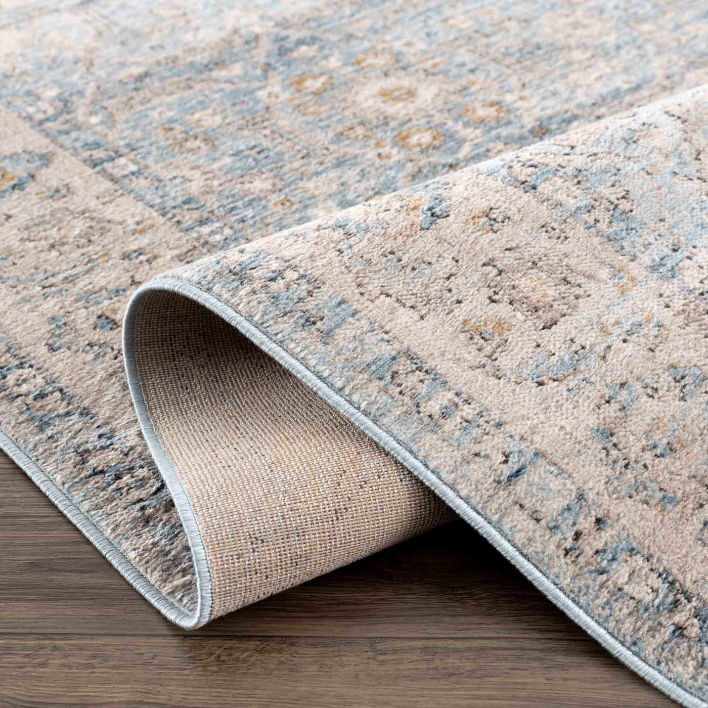 Anana Silver Blue & Beige Area Rug - Clearance