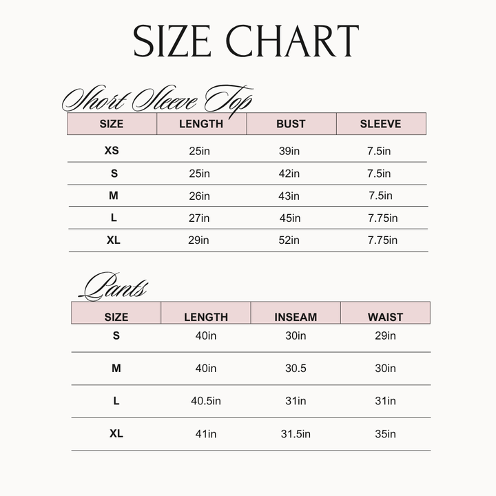 Neutral Coastal Cocktail - Short Sleeve + Pant Pajama Set