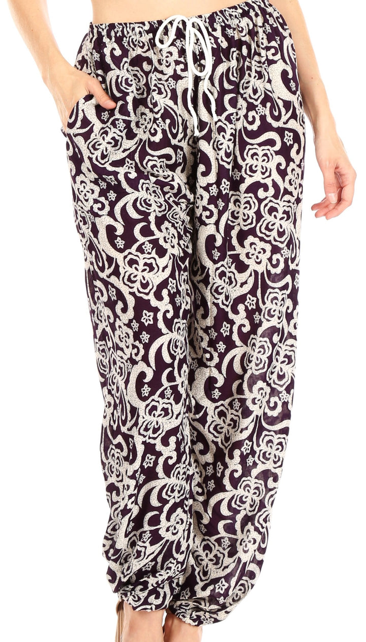 Sakkas Akilla Women's Loose Printed Yoga Elephant Pants Elastic Waist w/Pocket