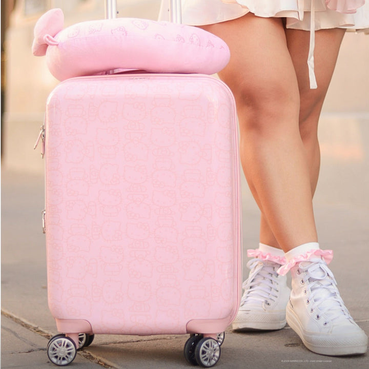 Hello Kitty Pose All Over 22" Hard-Sided Luggage Pink