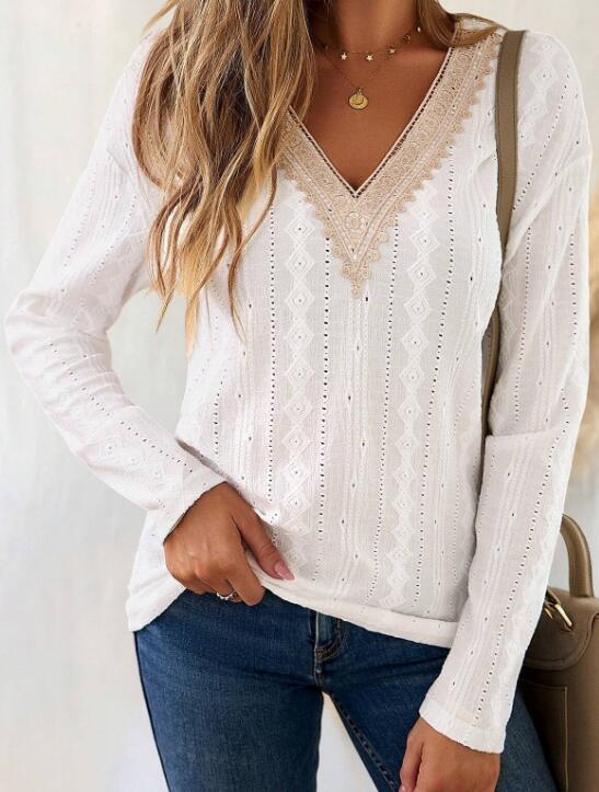 V-neck long sleeve