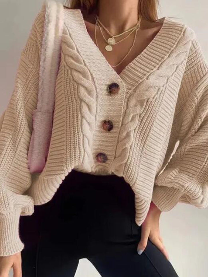 Knit cardigan sweater