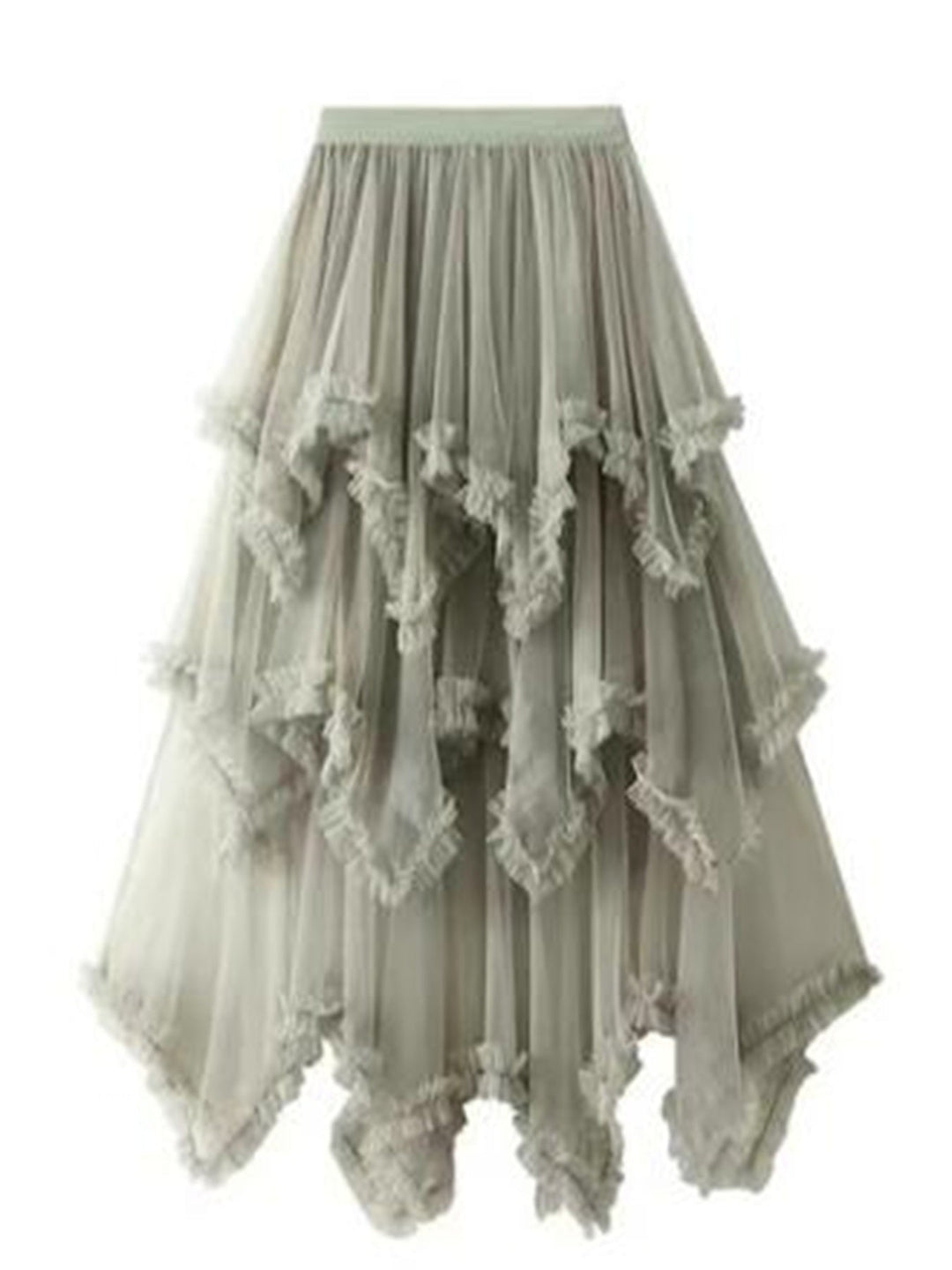 Layered Mesh High Waist Skirt