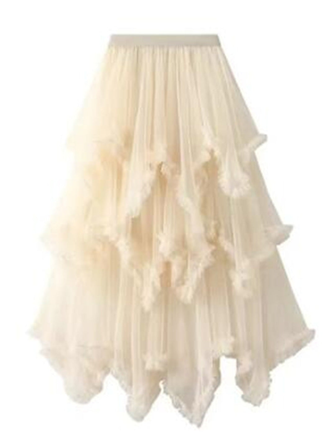 Layered Mesh High Waist Skirt