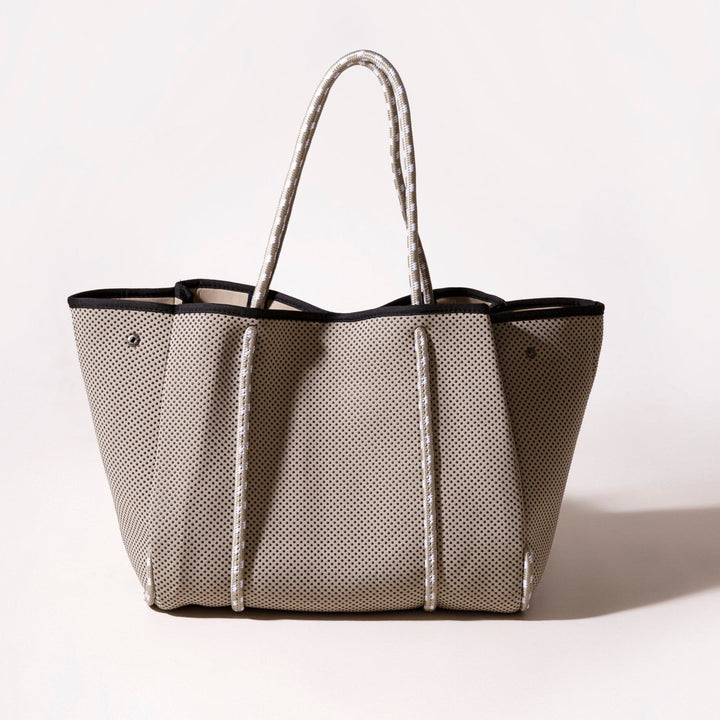 TAUPE DOTTED BASIC SET - EVERYDAY TOTE AND POUCH