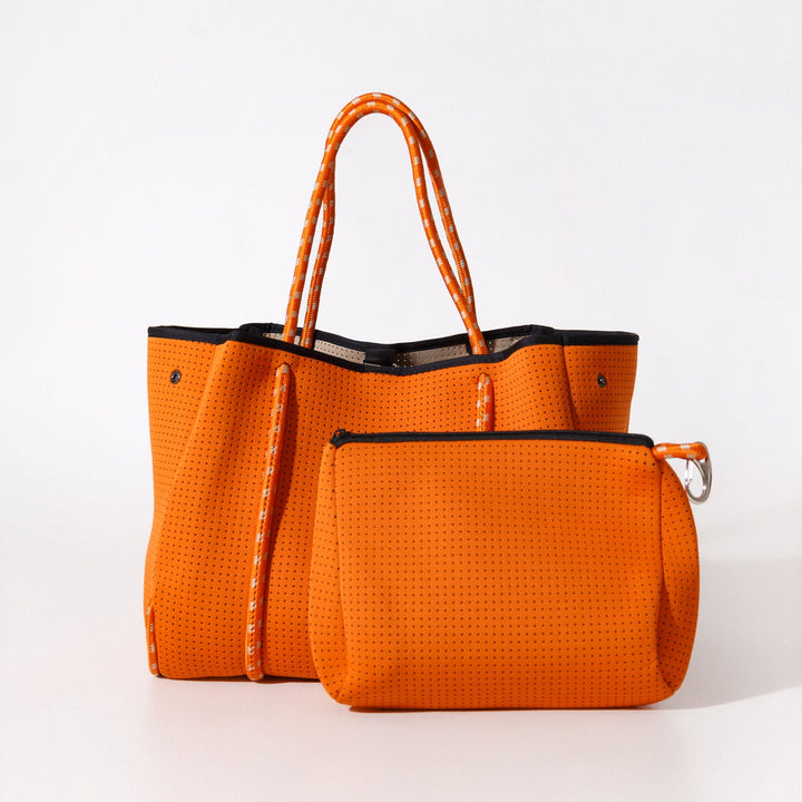 BURNT ORANGE BASIC SET - EVERYDAY TOTE AND POUCH