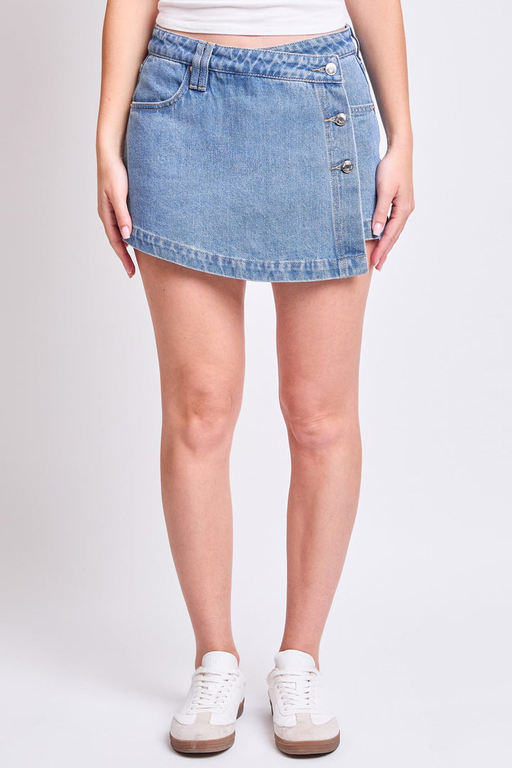 Women's Denim Wrap Skort