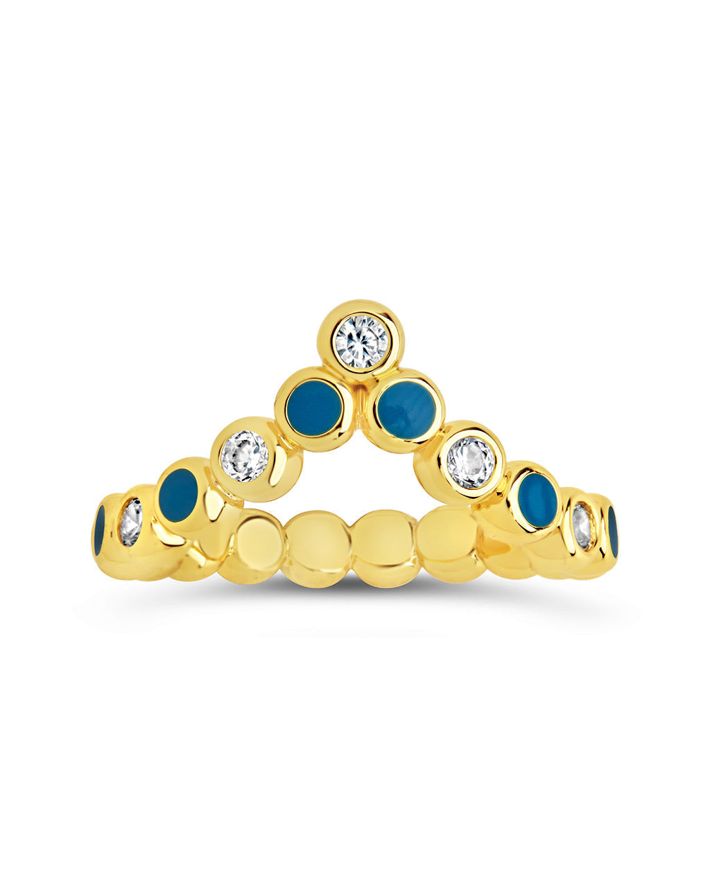 Mylah CZ & Enamel Arch Ring