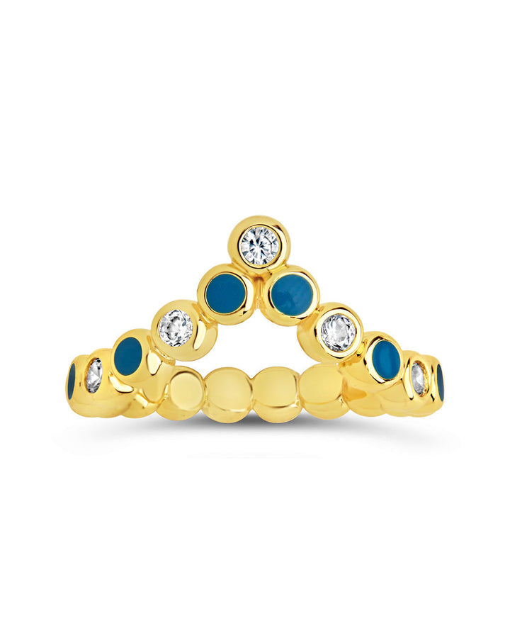 Mylah CZ & Enamel Arch Ring