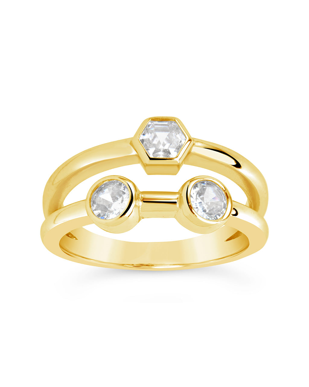Lou Triple CZ Ring