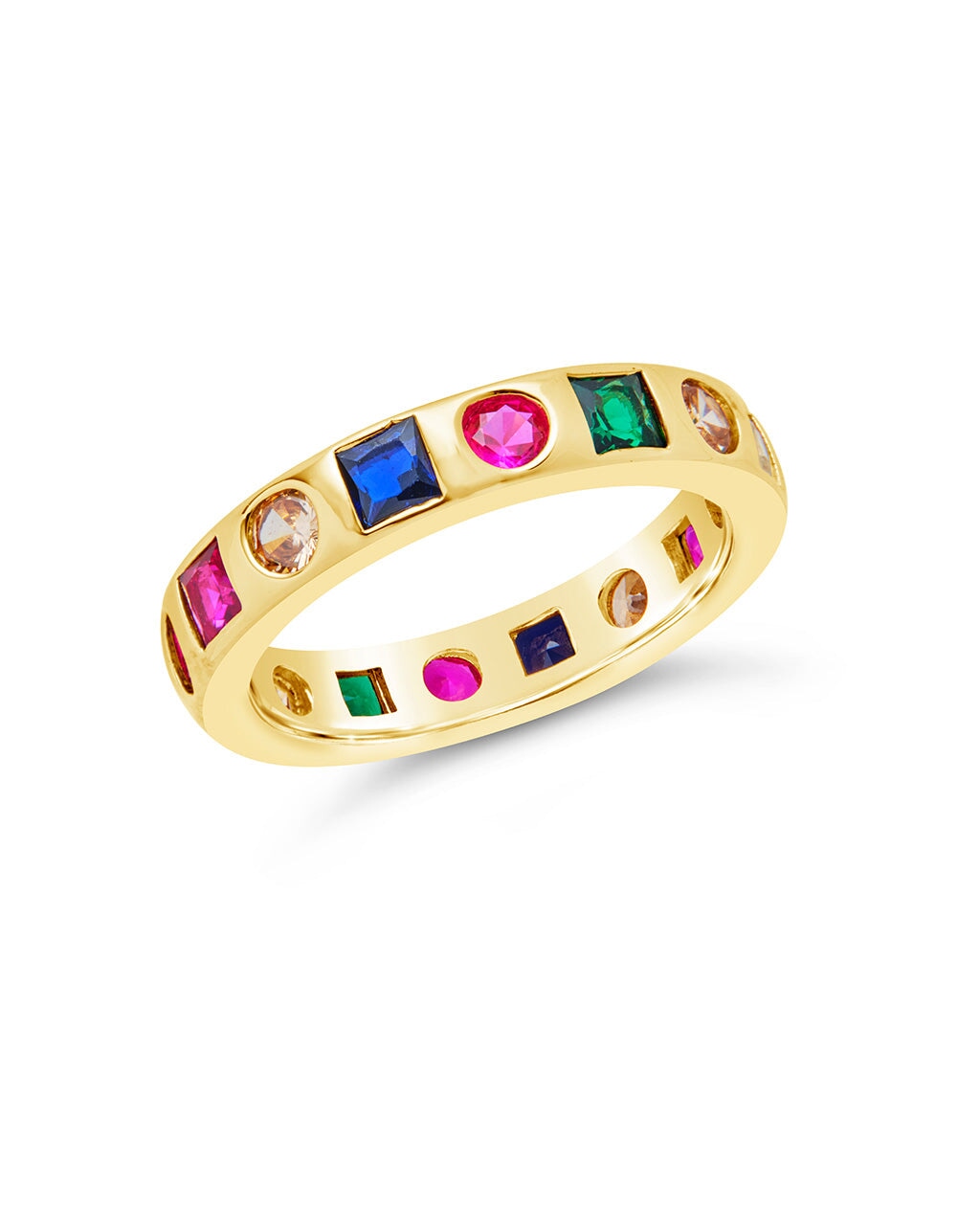 Courtney CZ Rainbow Band Ring