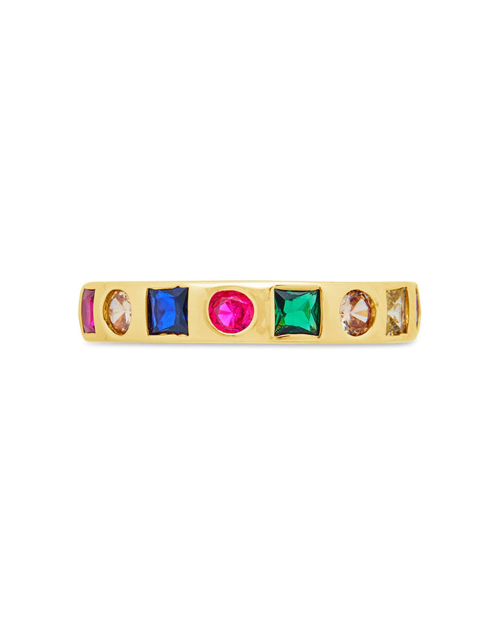 Courtney CZ Rainbow Band Ring