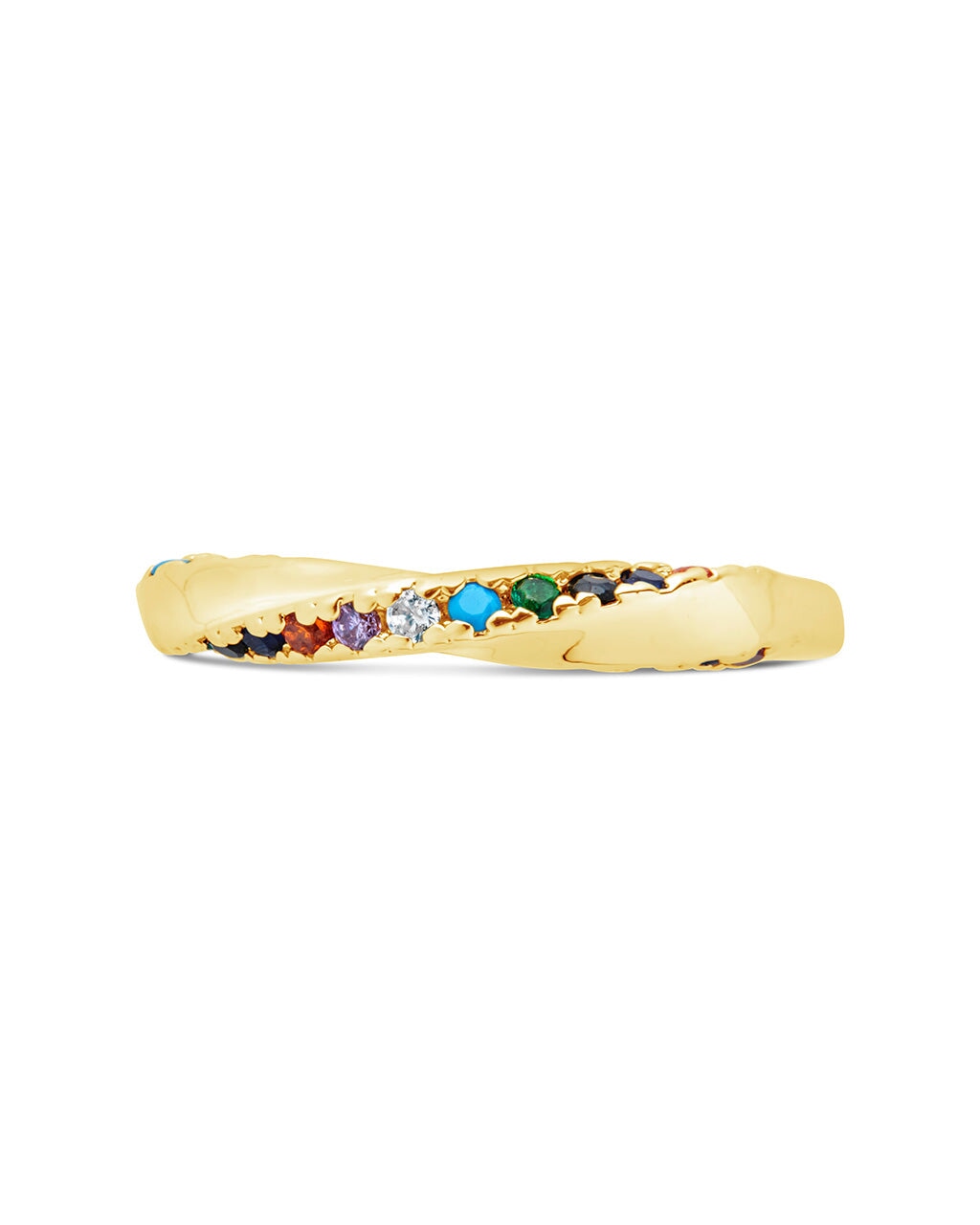 Senta Rainbow CZ Twist Ring
