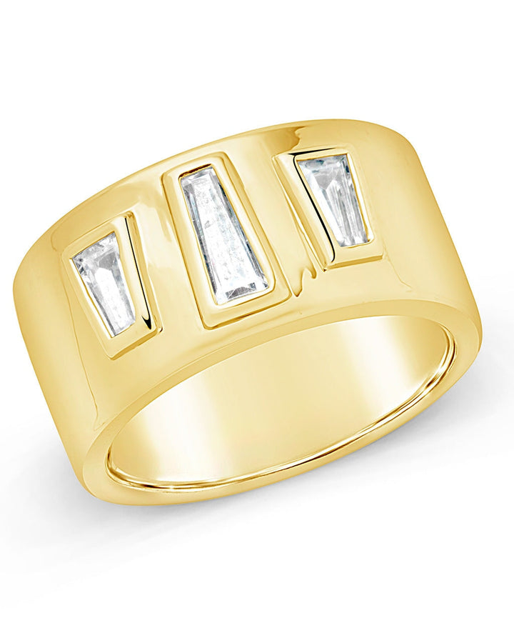 Colsie Tapered CZ Cigar Band Ring