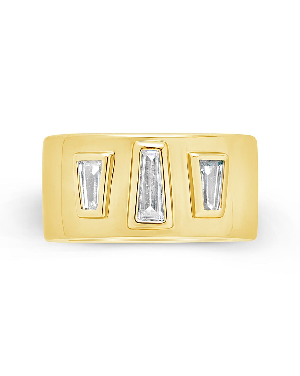 Colsie Tapered CZ Cigar Band Ring