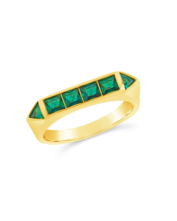 Rayna Emerald Flat CZ Ring