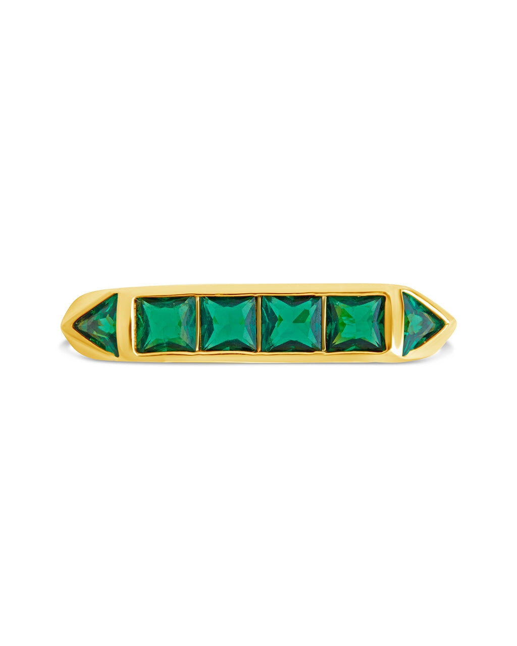 Rayna Emerald Flat CZ Ring